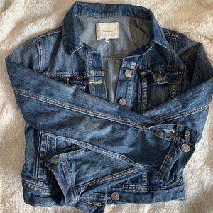 Talula dark wash cropped denim jacket XS